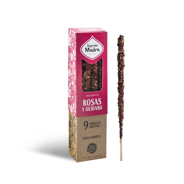 Rose & Weihrauch - Herbal Räucherstäbchen Sagrada Madre